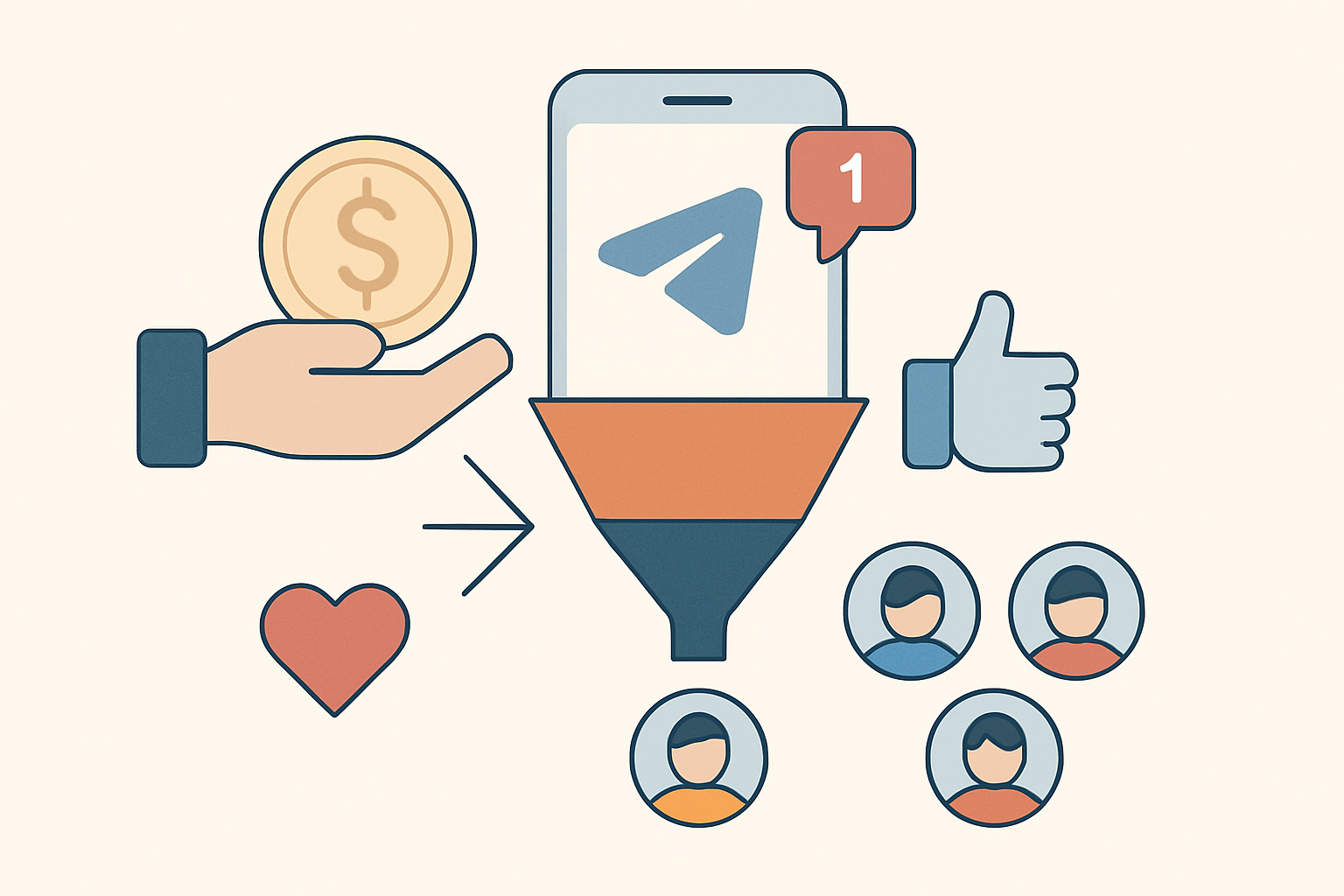 Comprar seguidores en Telegram: estrategia Mini App Funnel